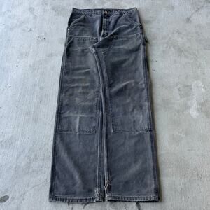 Vintage Y2K Carhartt black double knee work wear carpenter pants